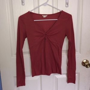 Long sleeve pink colored shirt